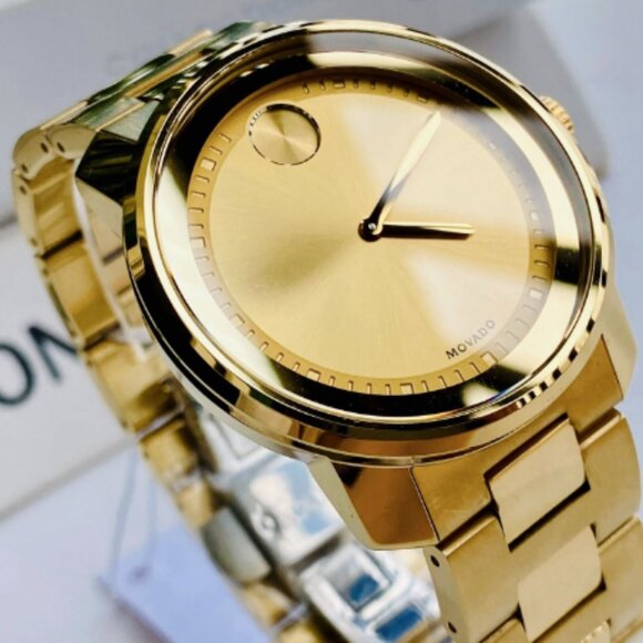 Movado Men's Gold Dial Two Tone Watch - Picture 7 of 7